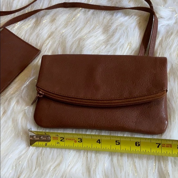 Brown clutch purse with matching checkbook holder - Picture 3 of 3
